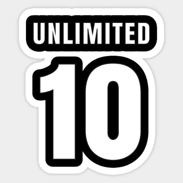 UNLIMITED NUMBER 10 FRONT-PRINT Sticker by mn9